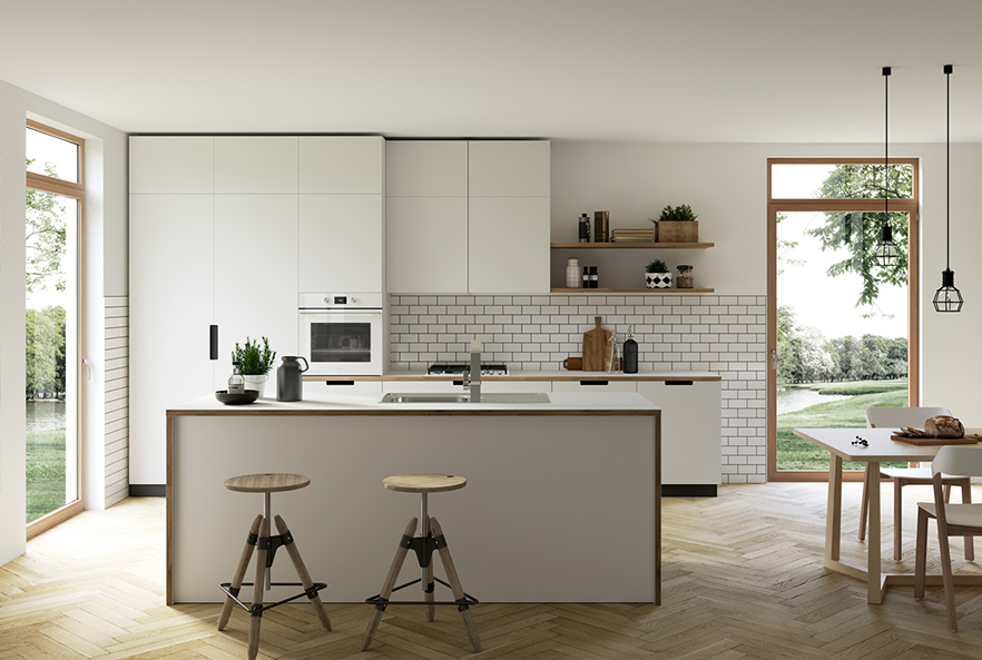 嵌入式廚房家電設計_白色